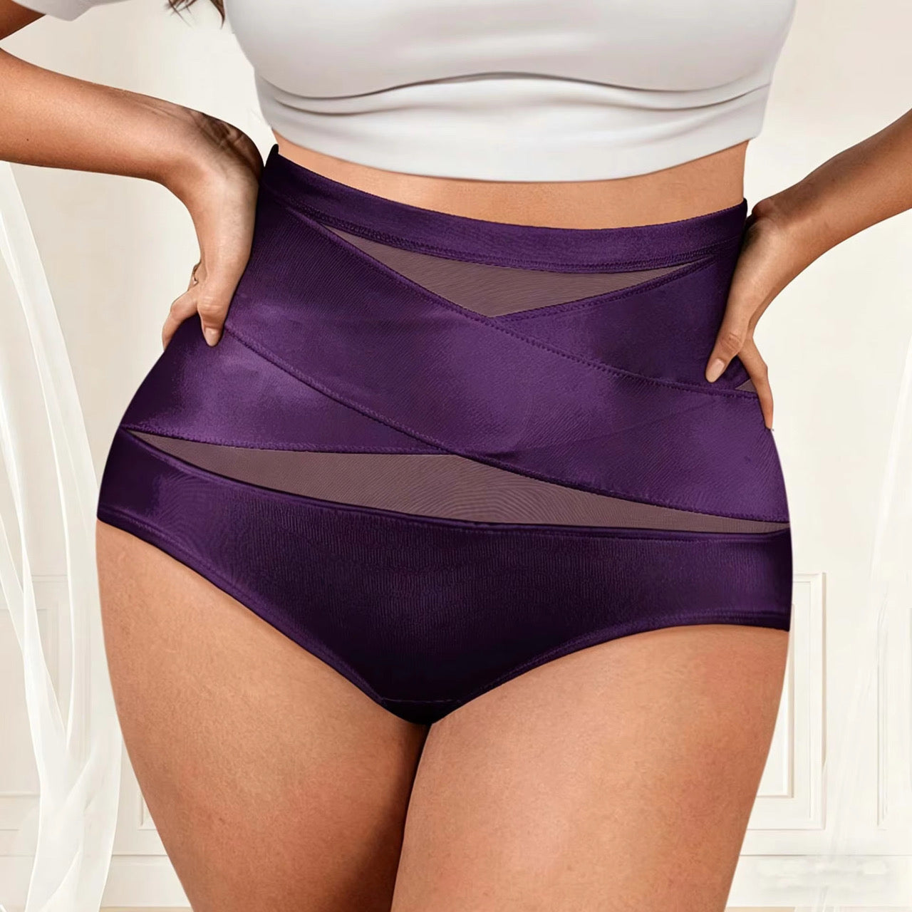 Culotte Gainante Taille Haute – Maintien du Ventre | AMRAH